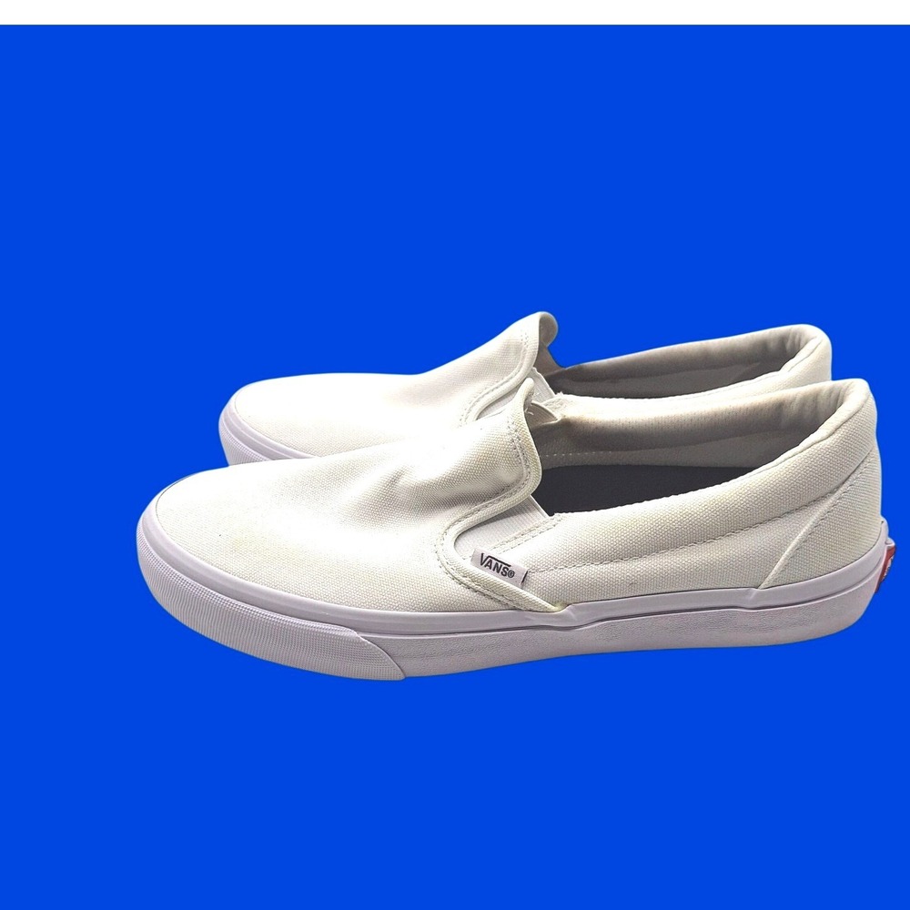 Vans Classic Slip-On White Canvas UltraCush Vansguard Mens 10.5 VN0A38F7U3Z